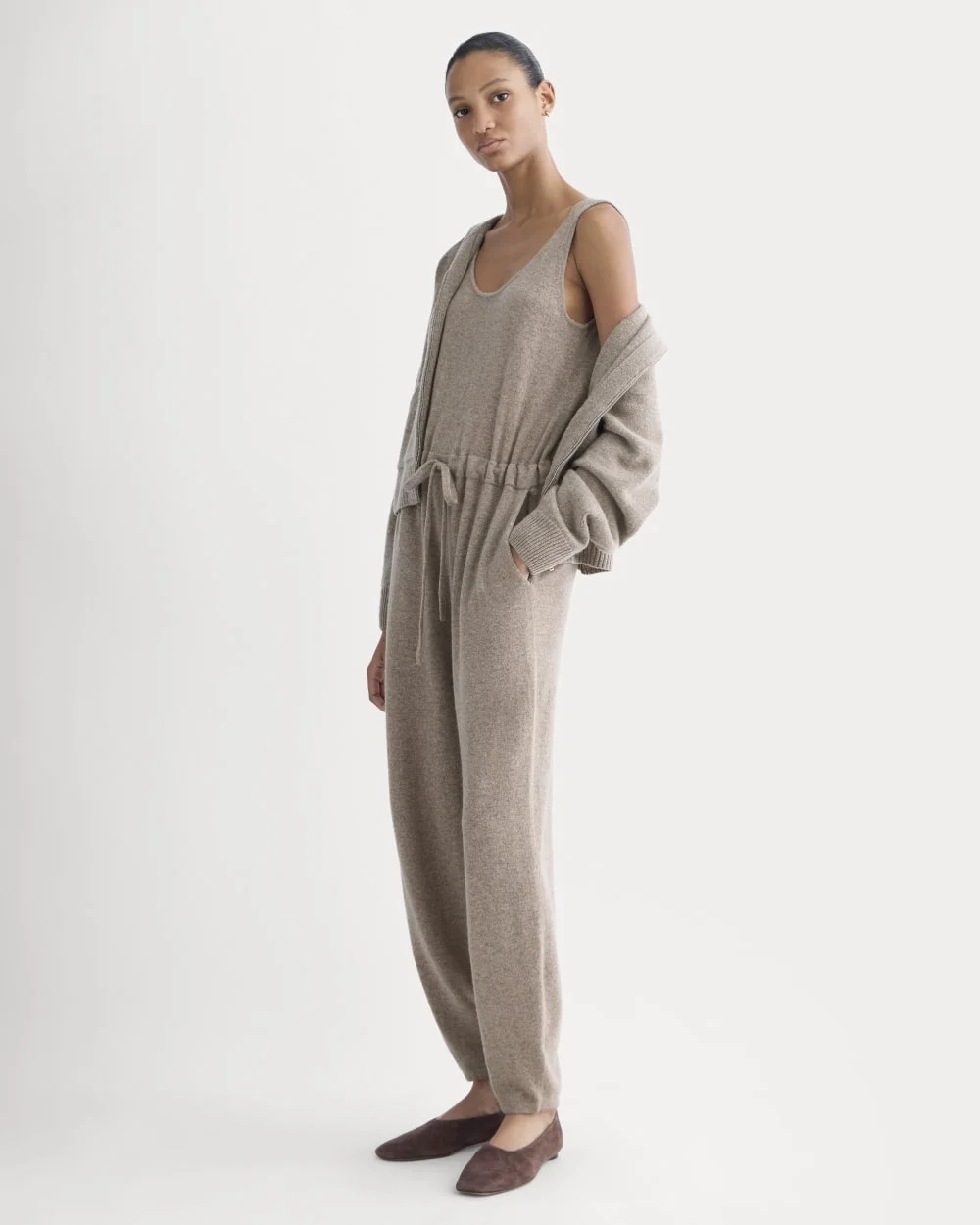 Cashmere Lounge Jumpsuit | Oatmeal (6)