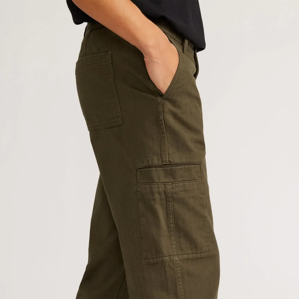 The Organic Cotton Herringbone Refined Cargo | Beech (8)