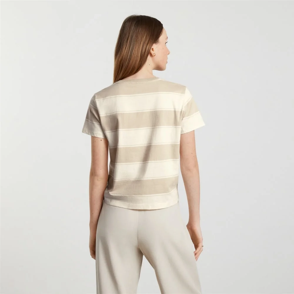 The Box-Cut Tee in Essential Cotton | Pale Khaki / Canvas Tan | No Pocket (5)
