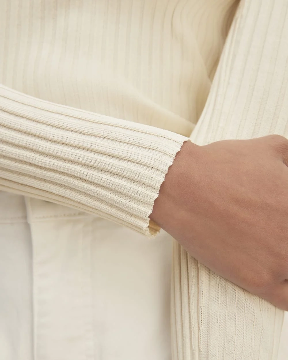 The Viscose Knit Crew | Beige (2)