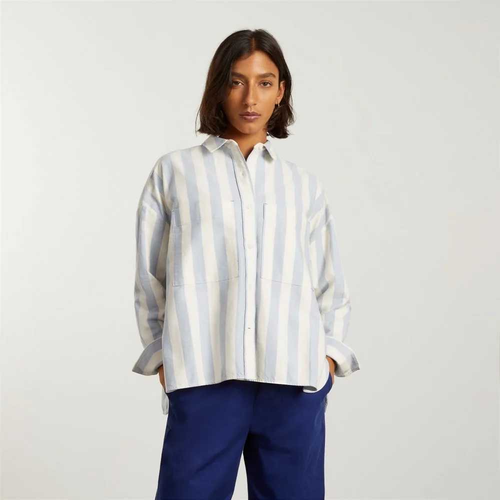 The Boxy Oxford | Blue / White (8)