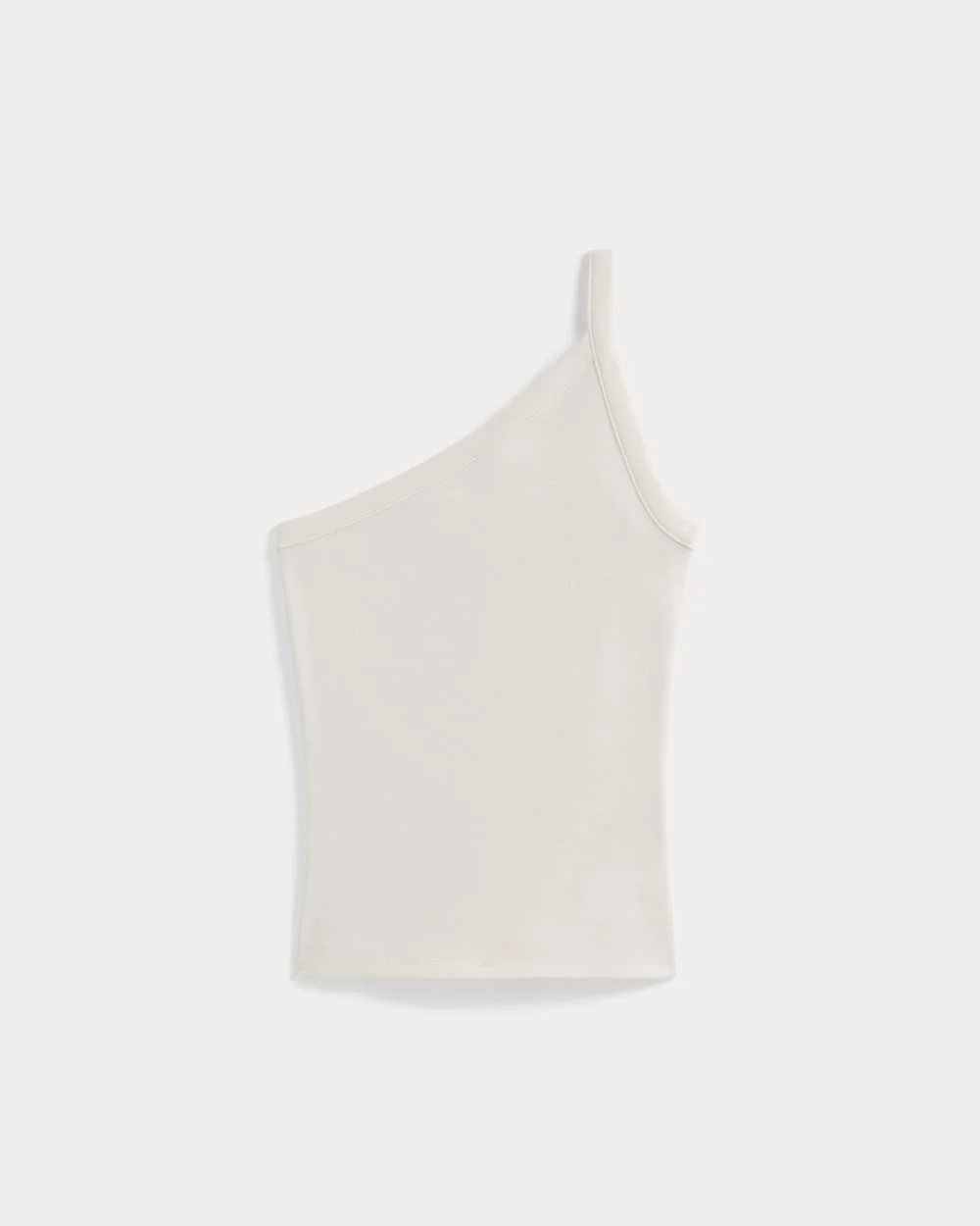 RetroSoft Cotton One-Shoulder Tank | Bone (6)