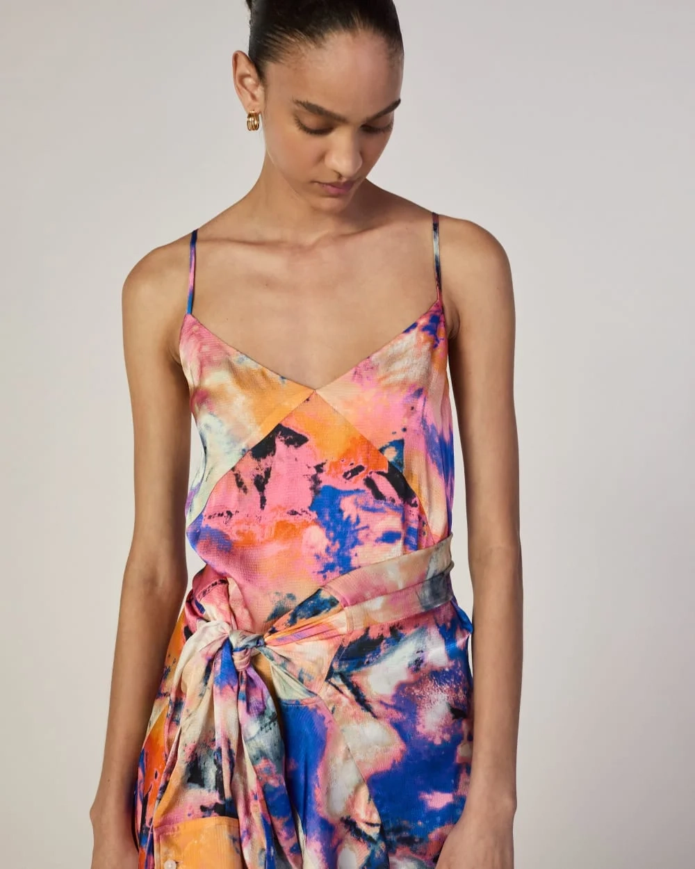 The Everlane x Marques' Almeida Satin Tie-Dye Dress | Multi Tie-Dye (5)