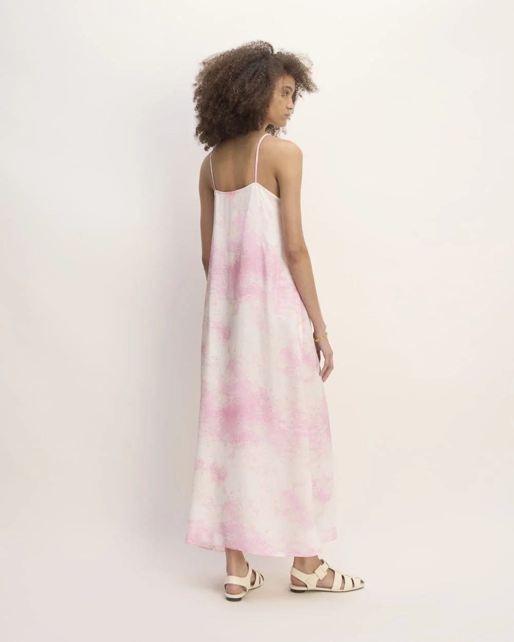 The Everlane x Marques' Almeida Satin Tie-Dye Dress | Pink Tie-Dye (4)