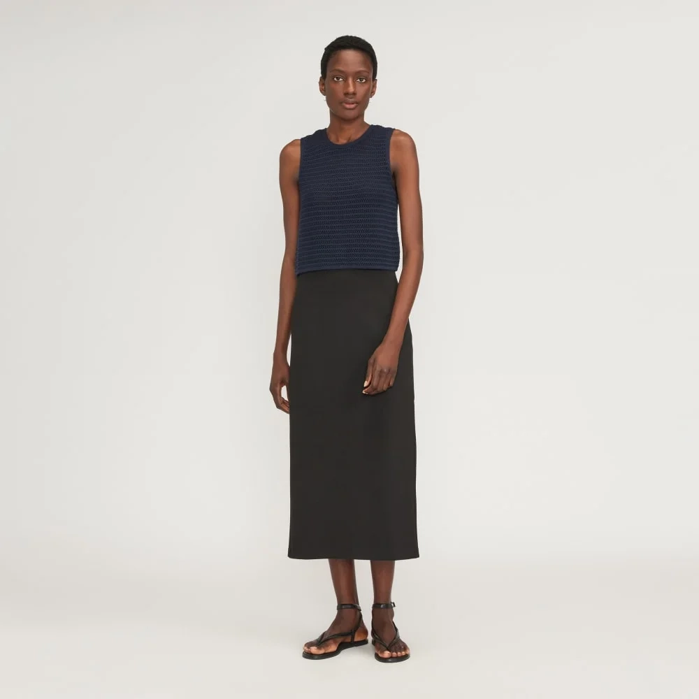 The Crochet Knit Cami | Navy (5)