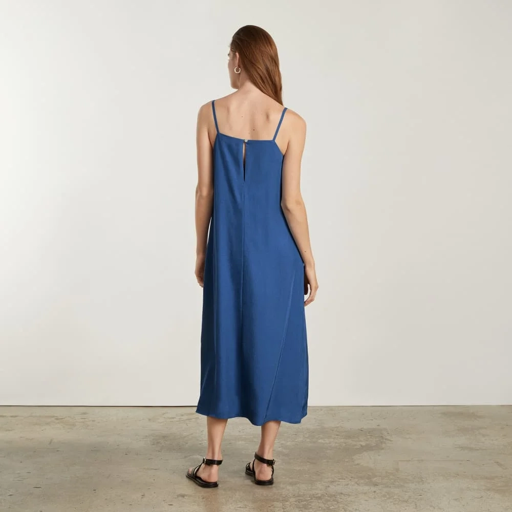 The Japanese GoWeave®  Slip Dress | Deep Blue (3)