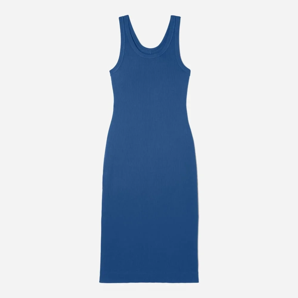 The ’90s Rib Dress | Deep Blue