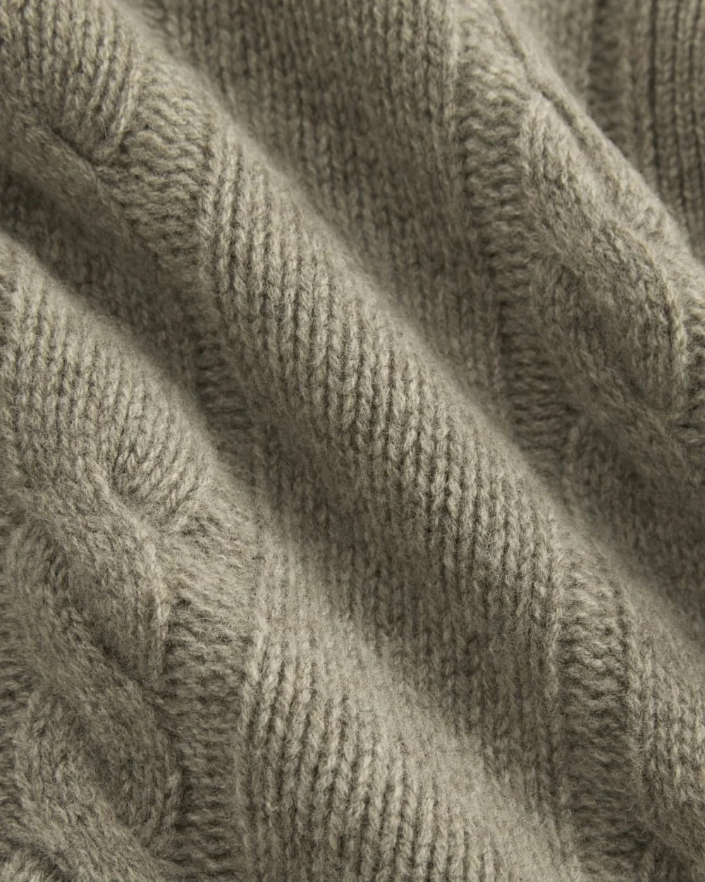 Cable Cardigan in Extrafine Luxe Merino | Heather Soft Taupe (5)