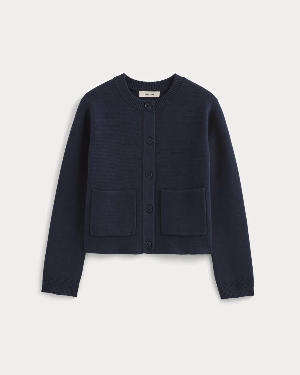 The Crew Cardigan in Everyday Cotton | Navy (3)