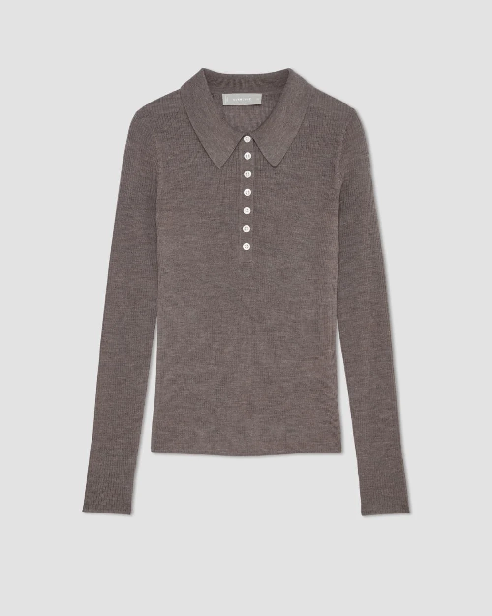 The Polo in Ultrasoft Merino | Heather Cocoa (5)