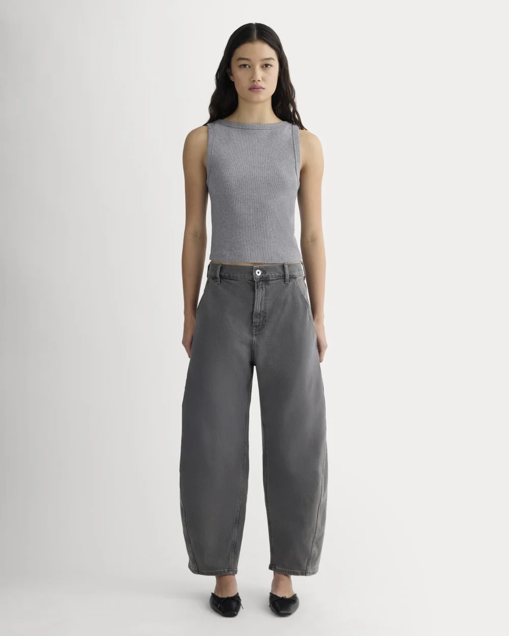 The Selfie Boatneck Tank | Mid Heather Grey (3)