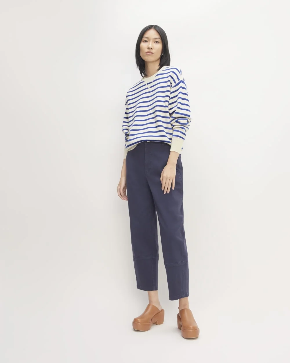 The Cotton-Merino Sweatshirt | Canvas / Lapis Blue (4)