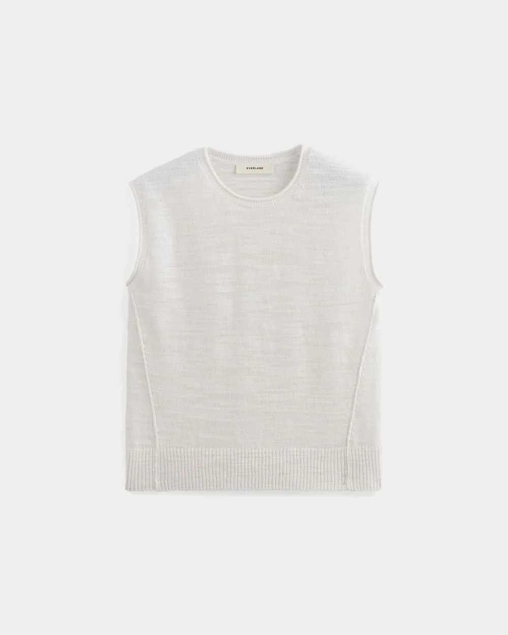 The Muscle Sweater in Cotton Linen | White (4)