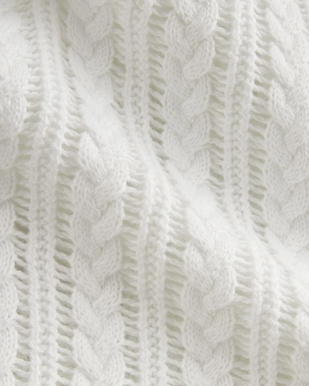 The Mesh Cable Vest in Everyday Cotton | White (3)