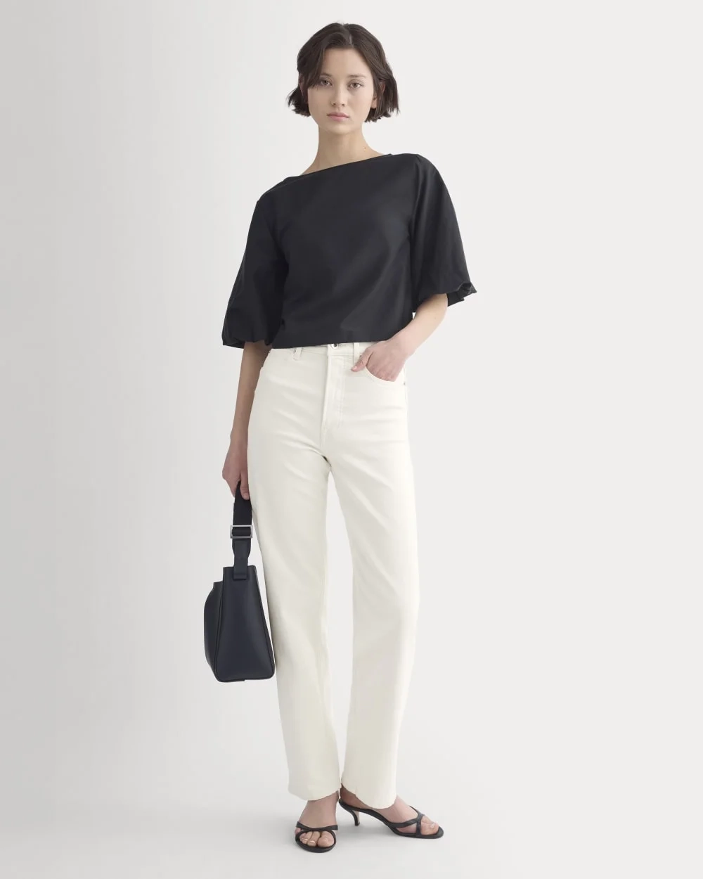 Bubble-Sleeve Top | Black (3)