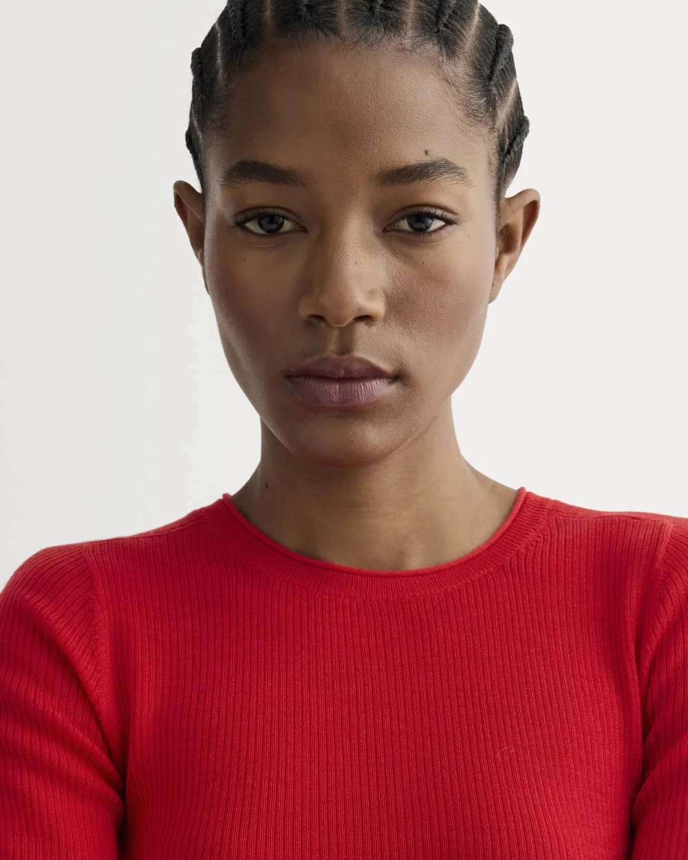 The Sweater Tee in Ultrasoft Merino | Classic Red (5)