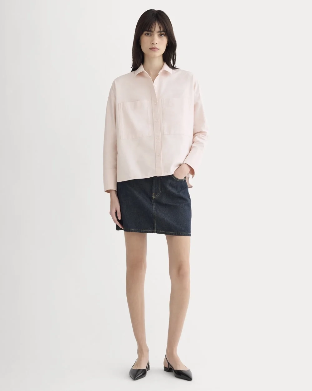 The Boxy Oxford | Rose Quartz Chambray (5)