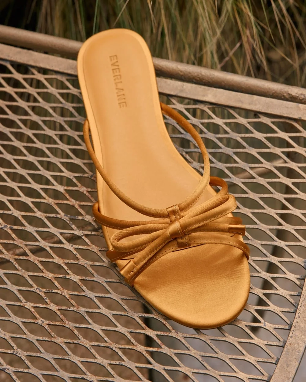 The Bow Sandal | Golden Sun Satin (5)