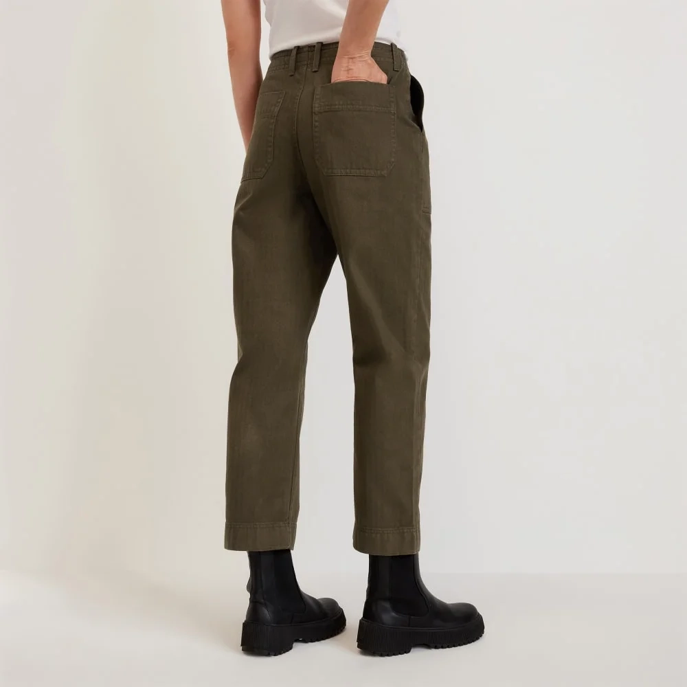 The Organic Cotton Herringbone Pant | Beech (3)