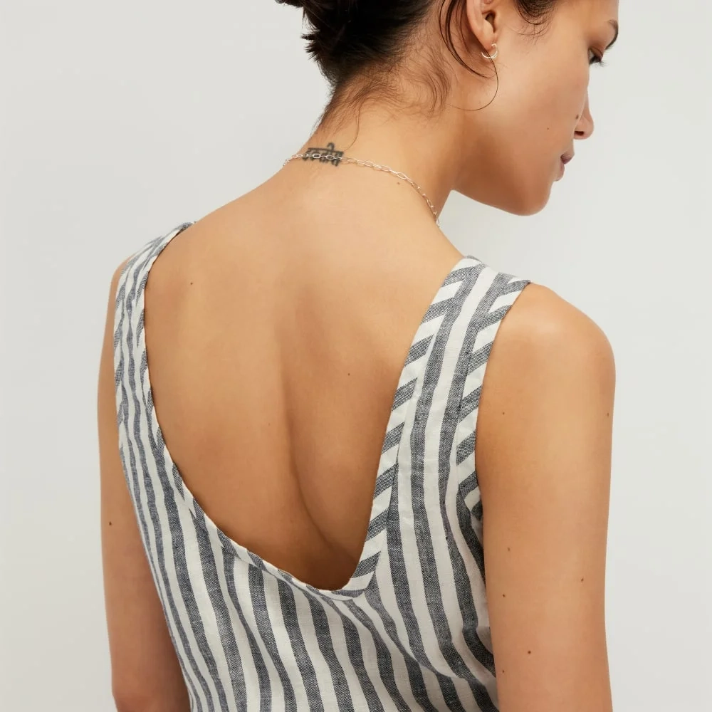 The Scoop Tank in Linen | Bone/Navy (4)