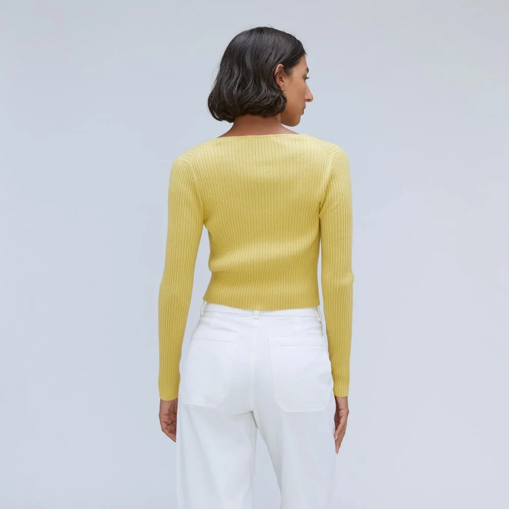 The Cotton-Merino Front-Tie Top | Dandelion (4)