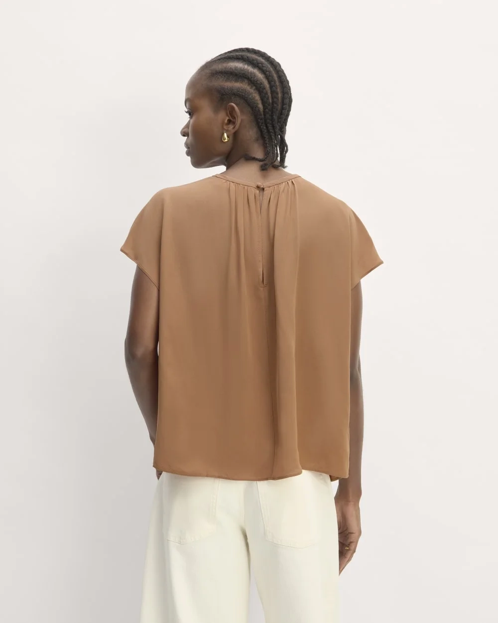 The Gathered Neck Top | Carob Brown (3)
