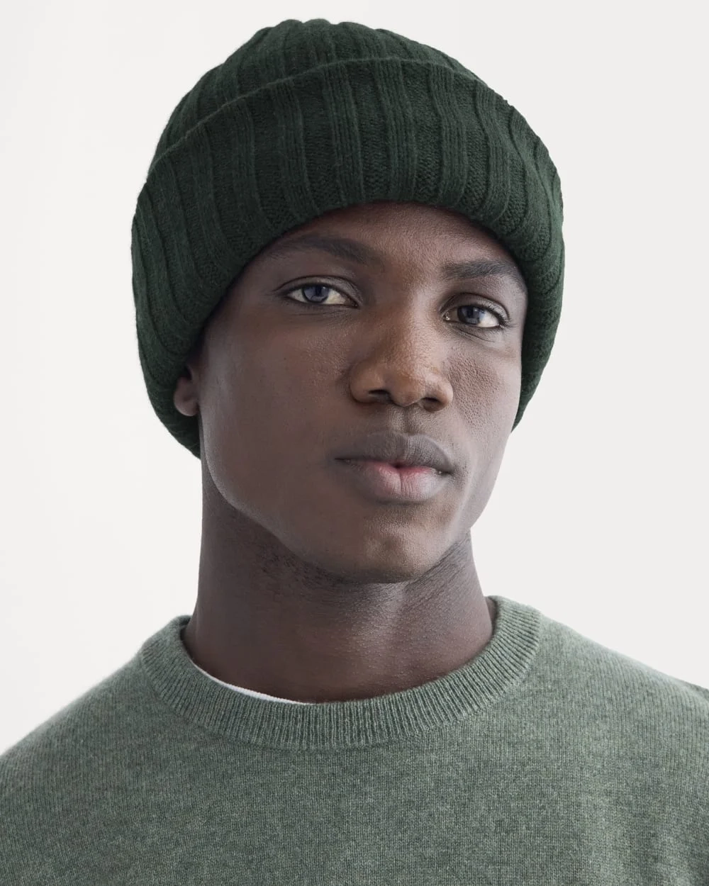 Chunky Ribbed Beanie | Heathered Dark Sea (4)