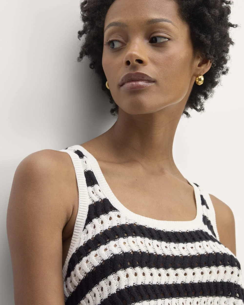 The Crochet Knit Tank | Bone / Black (3)