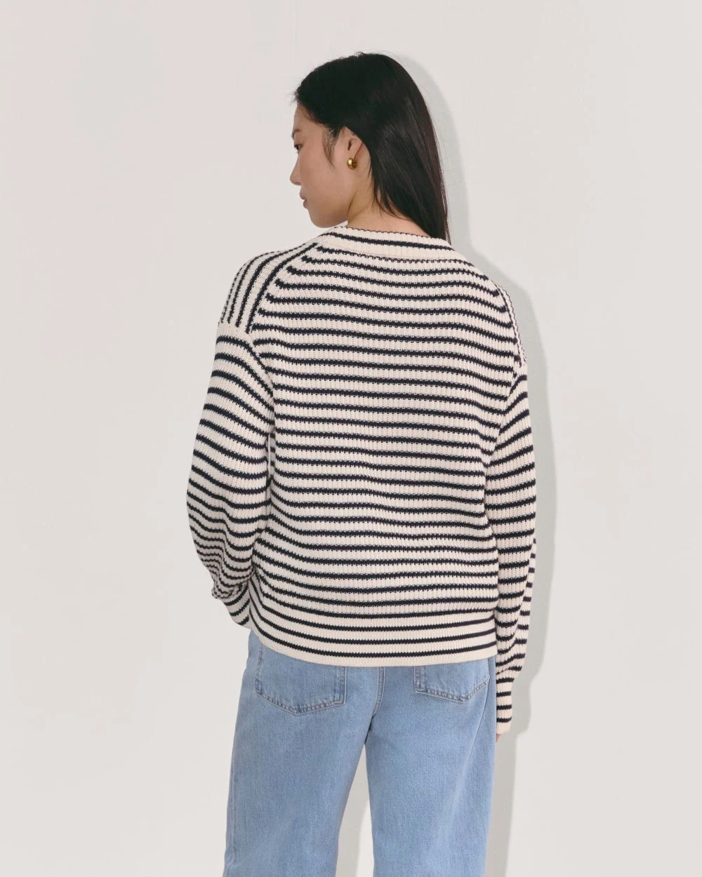 The Cocoon Crew in Everyday Cotton | Canvas / Navy (5)