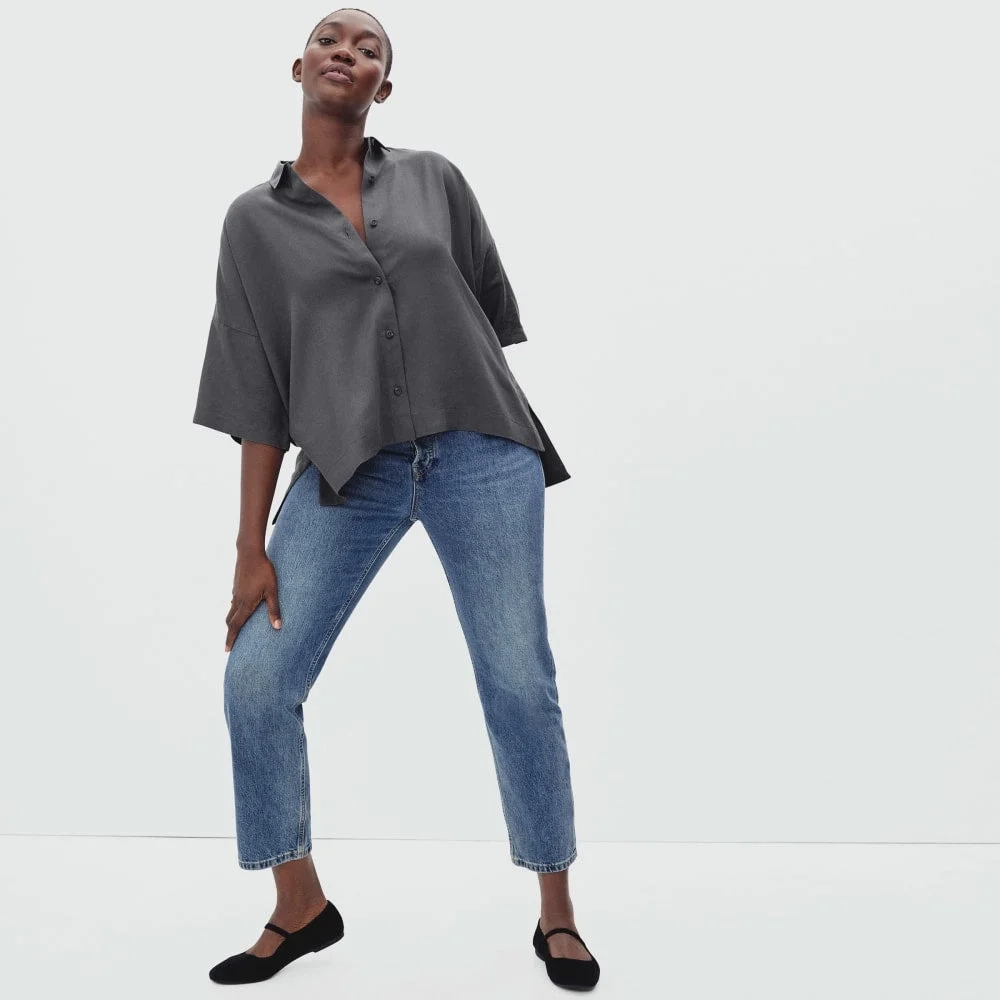 The Drapey Square Shirt | Slate Grey (6)