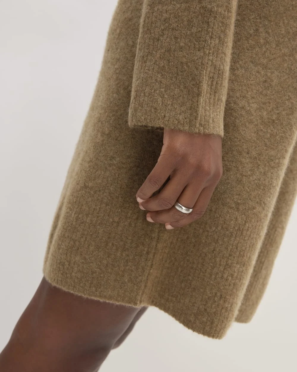 The Cozy Stretch Turtleneck Dress | Heathered Toasted Coconut (5)