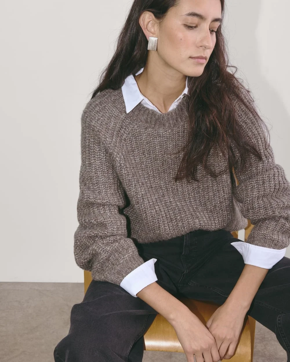 The Fisherman Crew in Cloud | Taupe Melange (5)