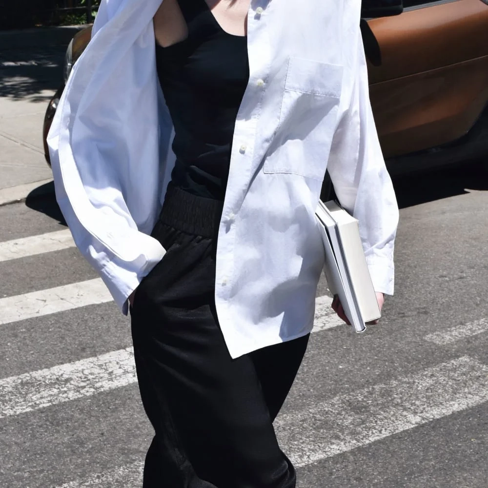 The Poplin Tie Back Shirt | White (6)