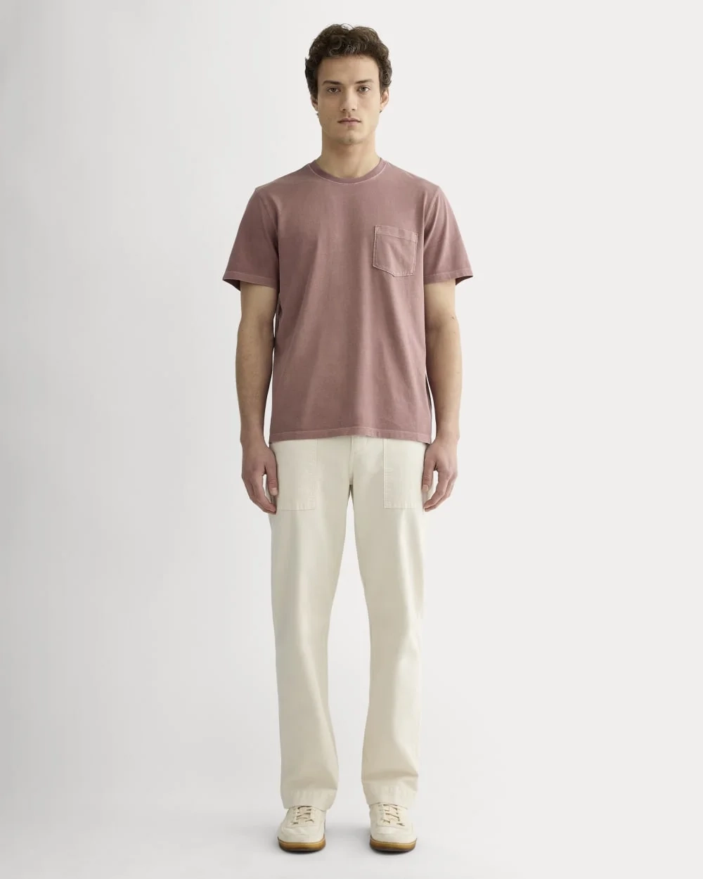 The Essential Organic Garment-Dyed Crew | Brown Garment Dye (3)