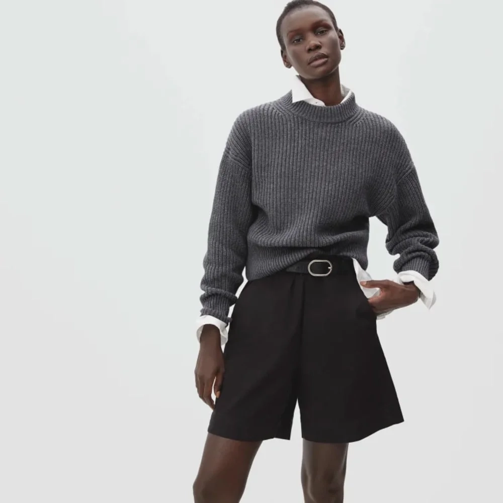 The Texture Cotton Crew | Heathered Charcoal