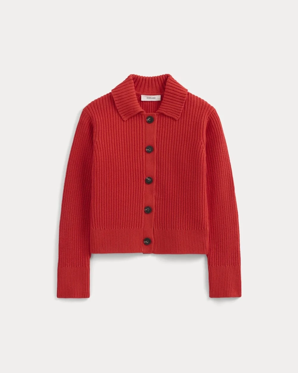 Shrunken Cardigan in Everyday Cotton | Fiery Red (4)