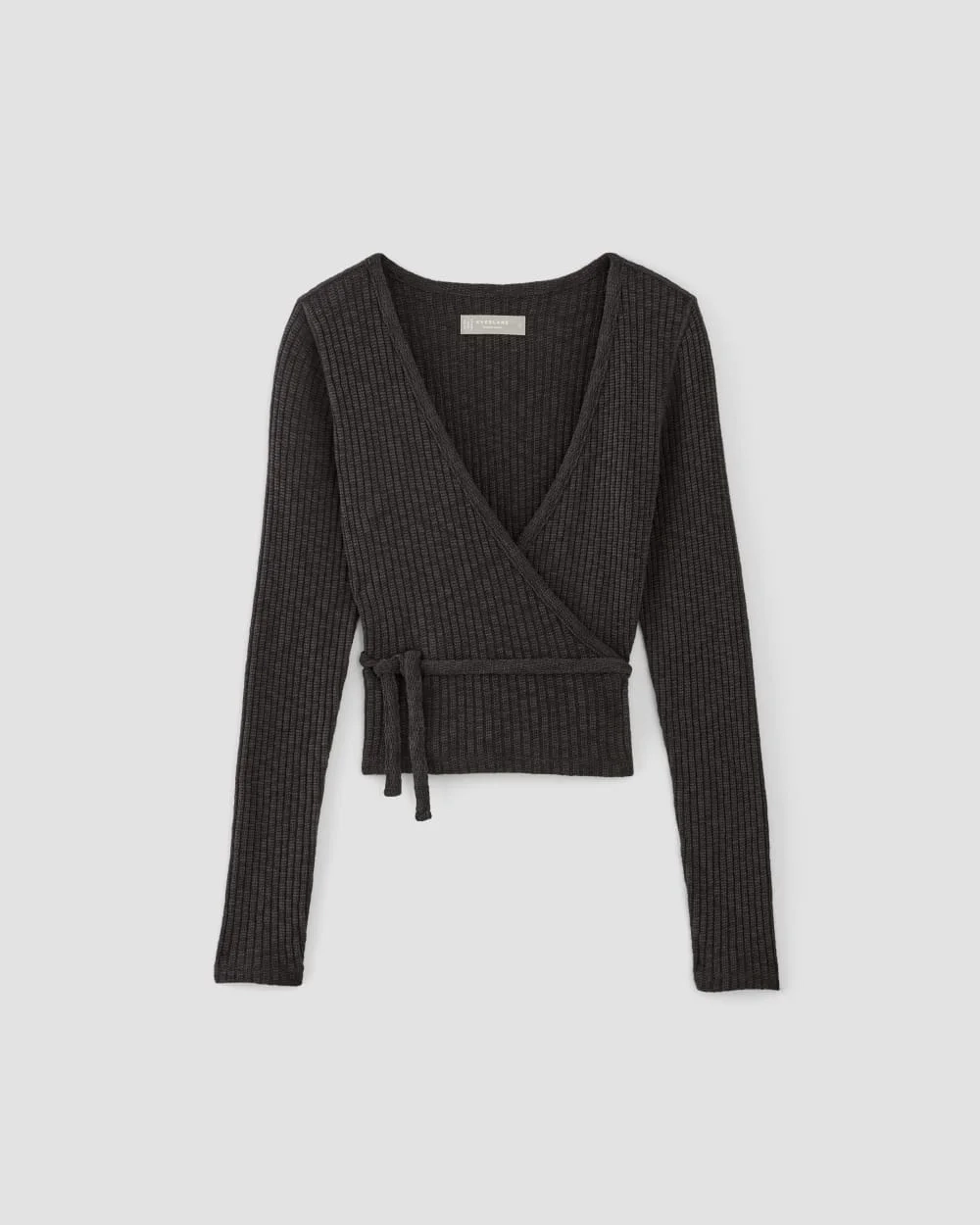 The Cozy Rib Wrap Top | Black (5)