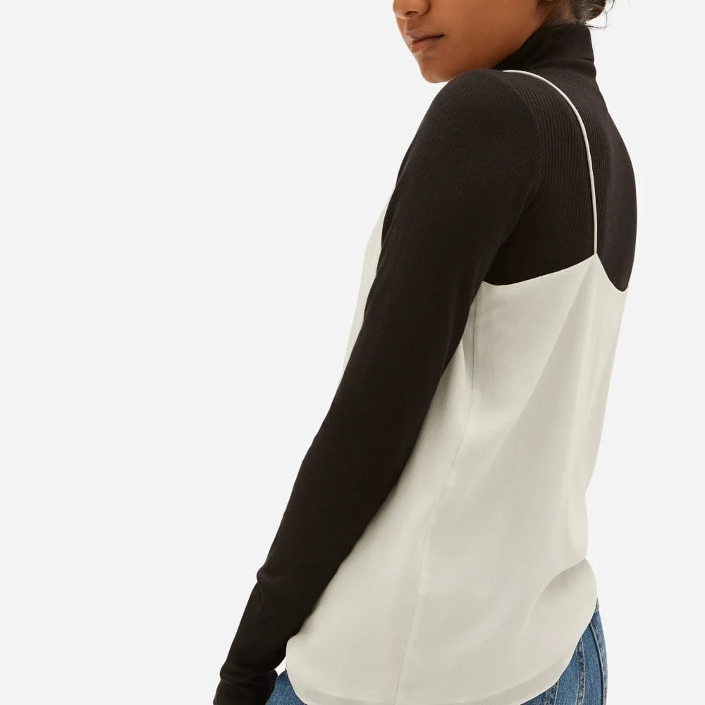 The Washable Clean Silk Cami | Grey White (3)