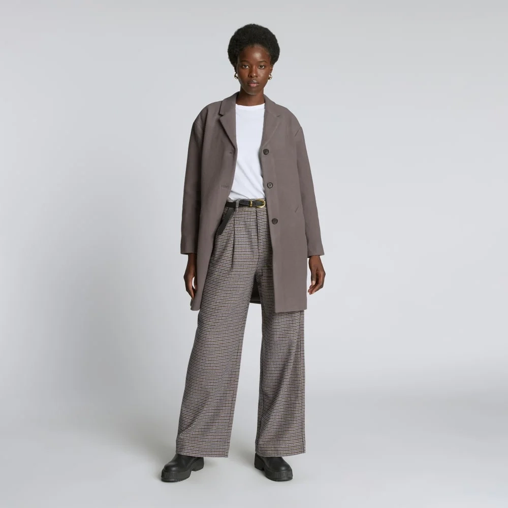 The Italian ReWool® Cocoon Coat | Taupe Grey (5)