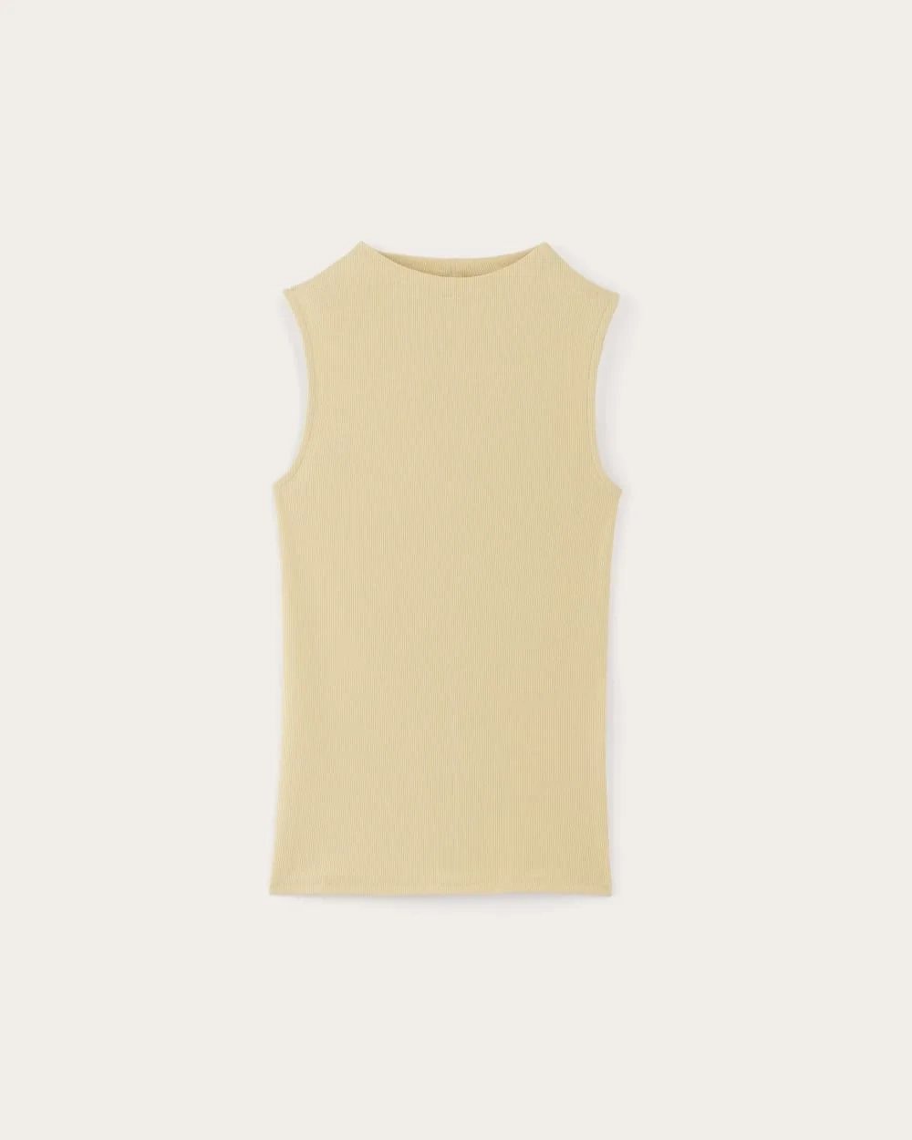The Luxe Rib Funnel-Neck Tank | Parsnip (2)