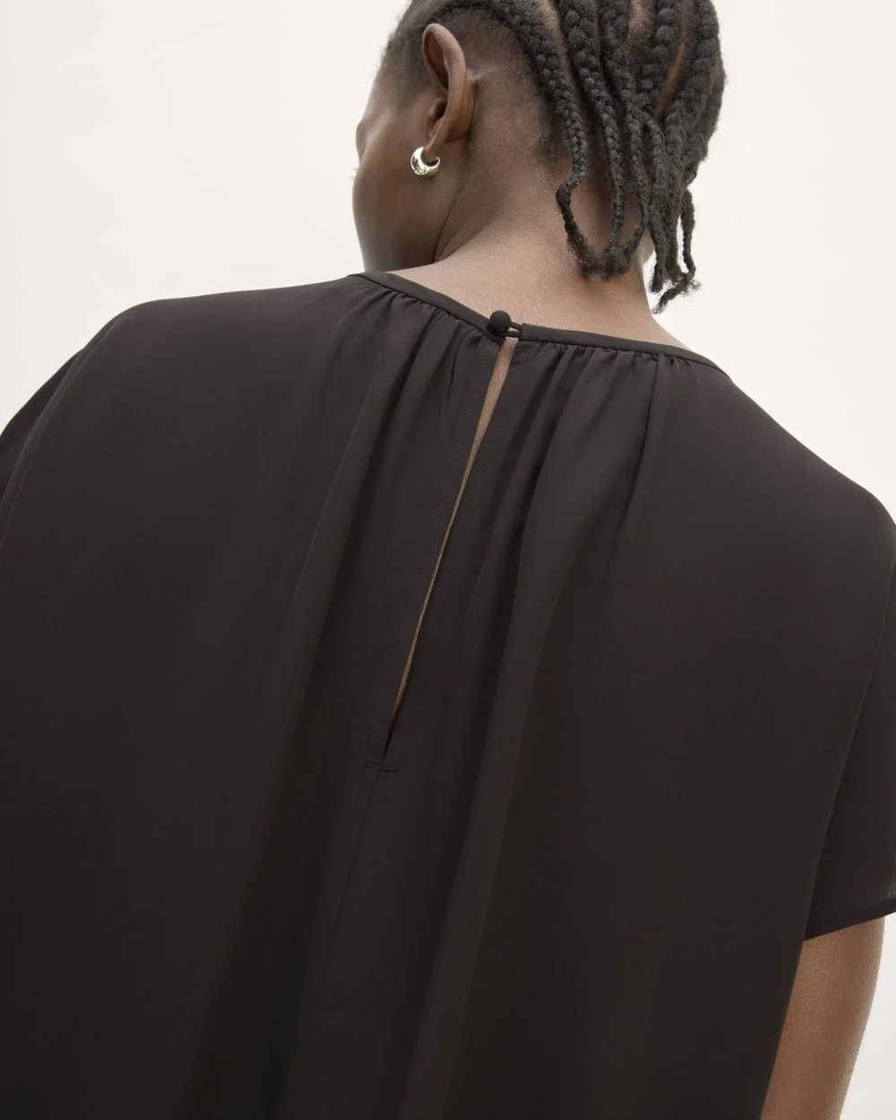 The Gathered Neck Top | Black (5)