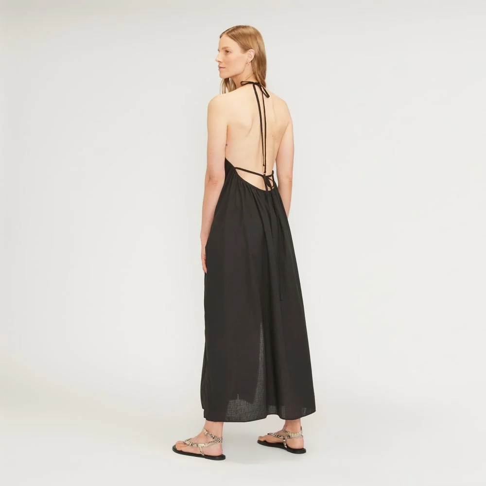 The Tie-Back Halter Dress | Black (3)