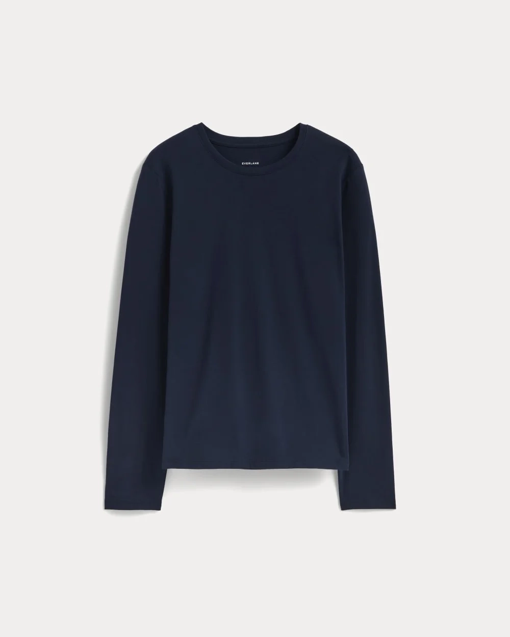 The Slim Long-Sleeve Crew in Essential Cotton | Navy (4)