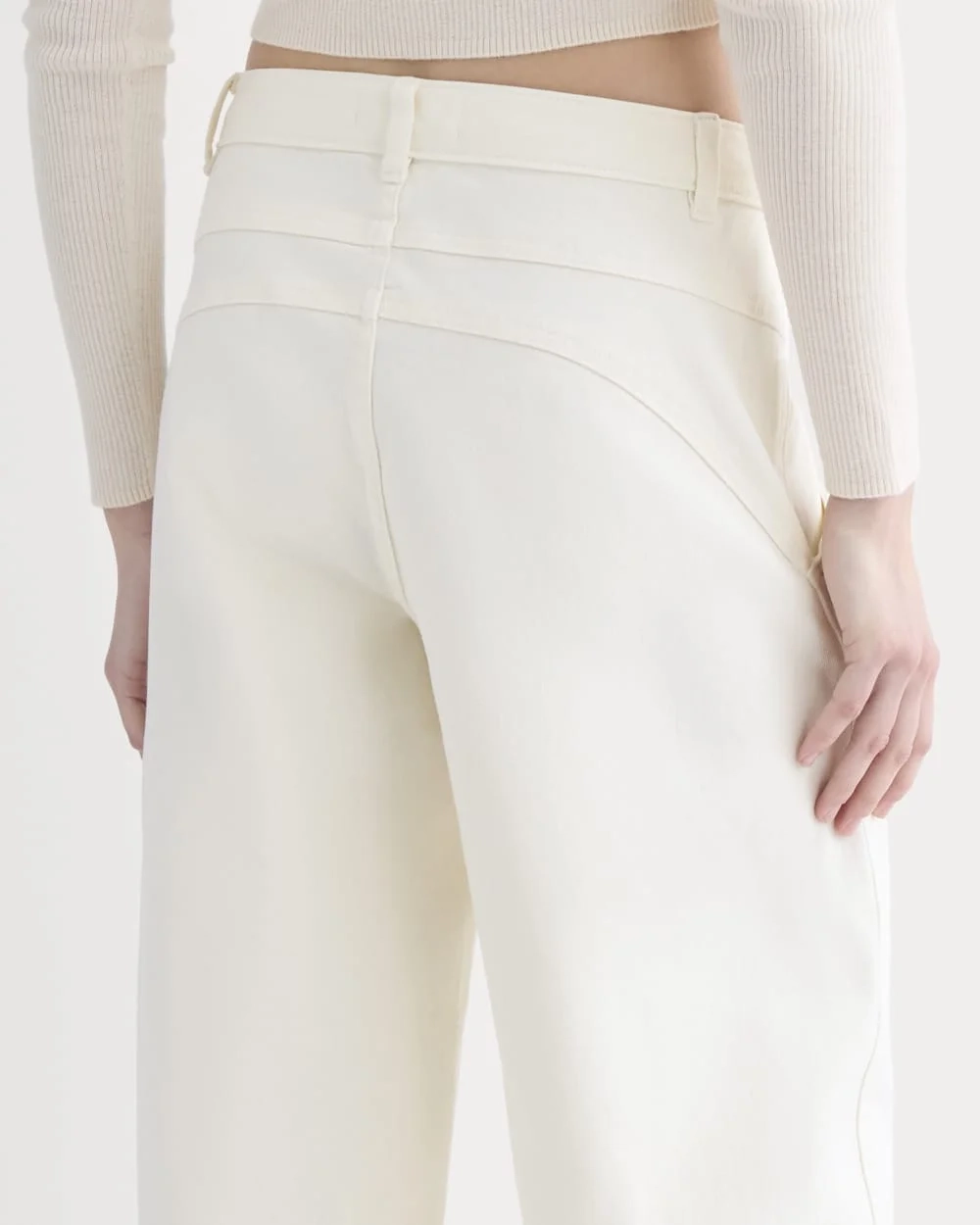 Double-Stitch Barrel Pant | Bone (5)