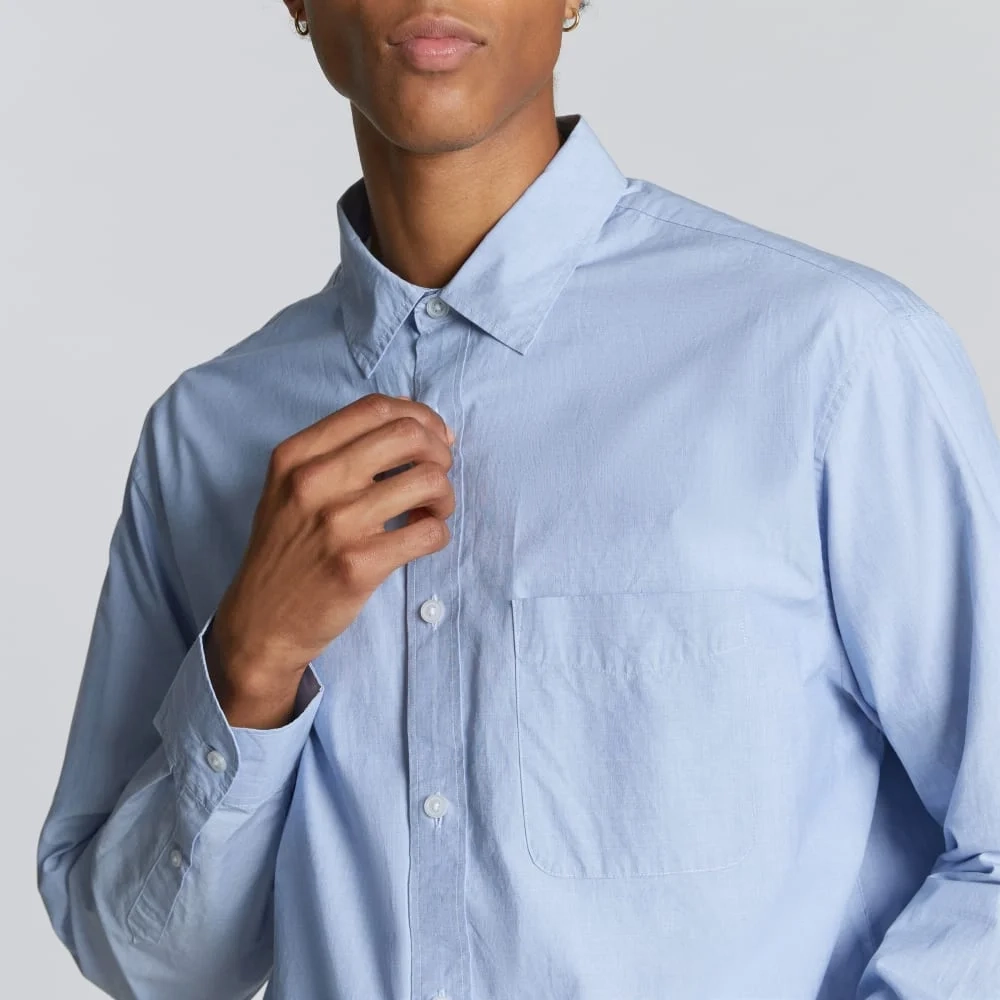 The Relaxed Poplin Shirt | Light Blue (4)
