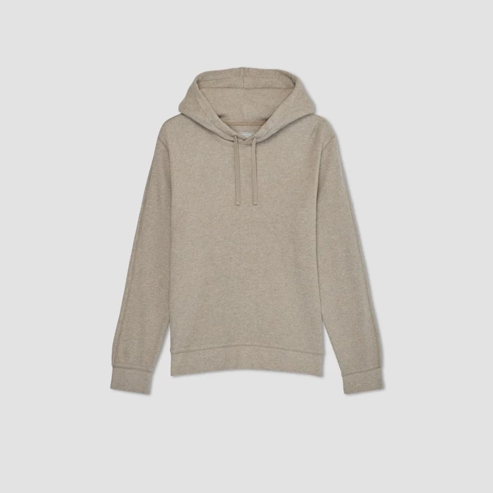 The Waffle-Knit Hoodie | Heathered Oatmeal (5)