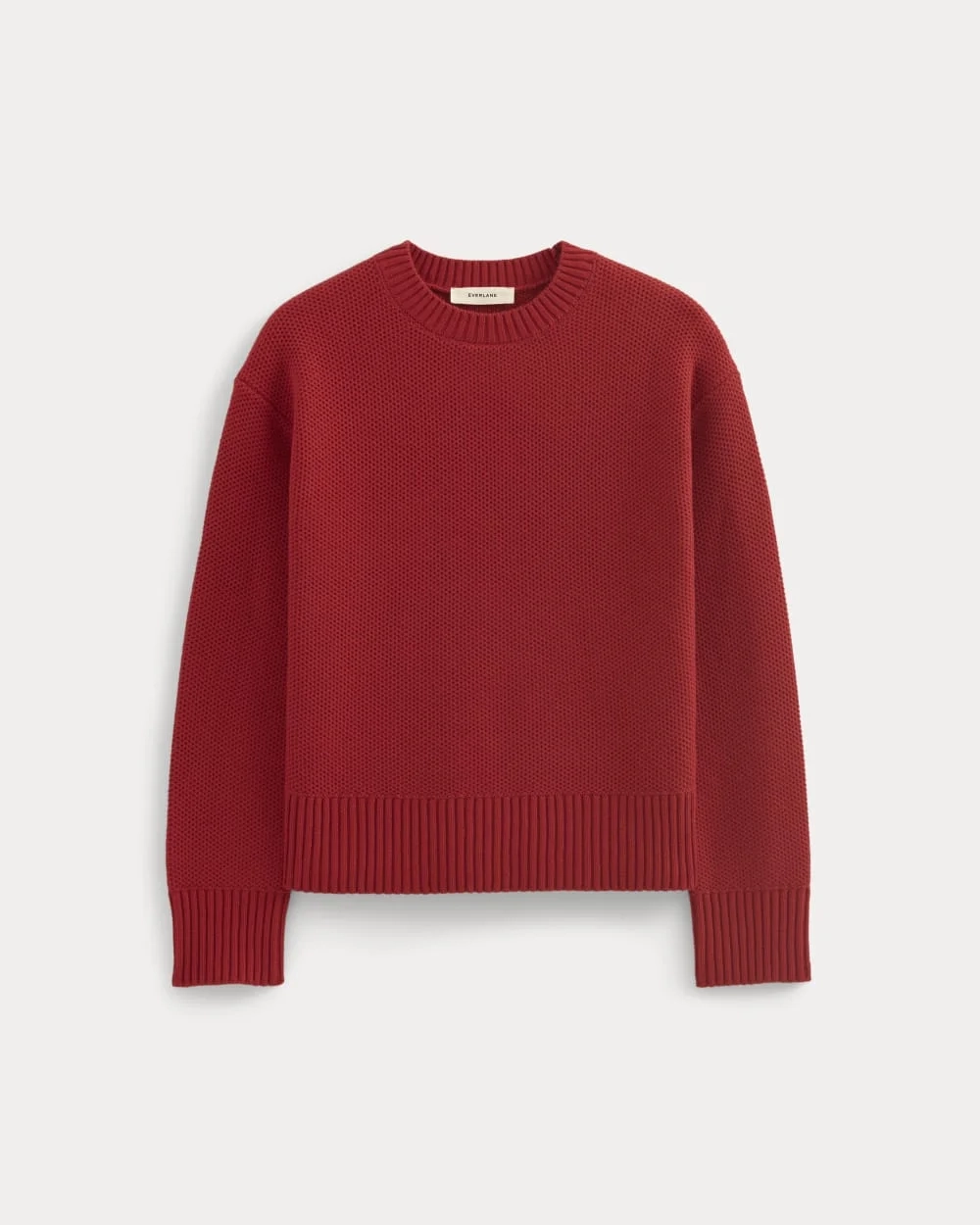 The Cotton Honeycomb Square Crew | Berry Red (5)