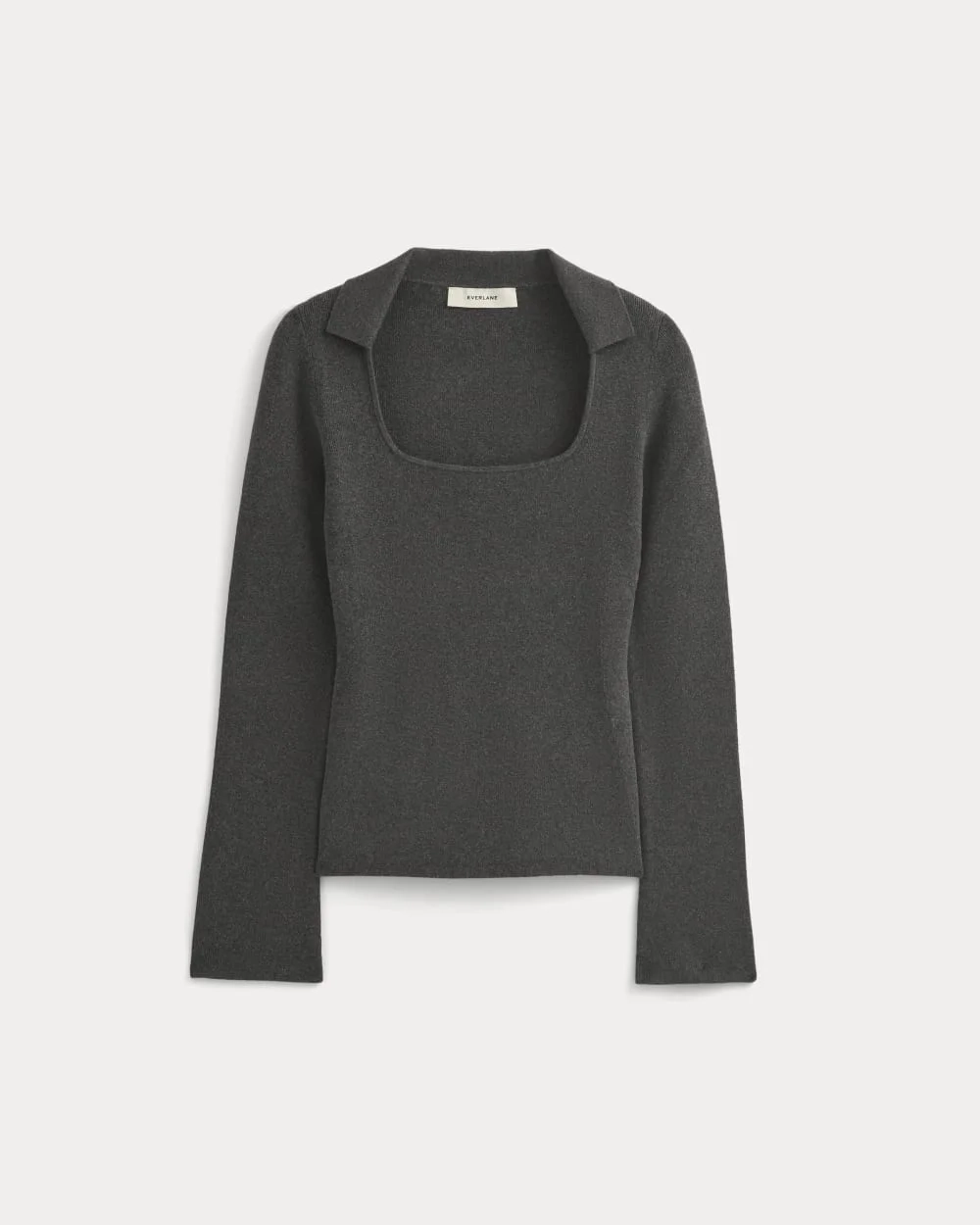 Knit Scoop-Neck Top | Heathered Soot (3)