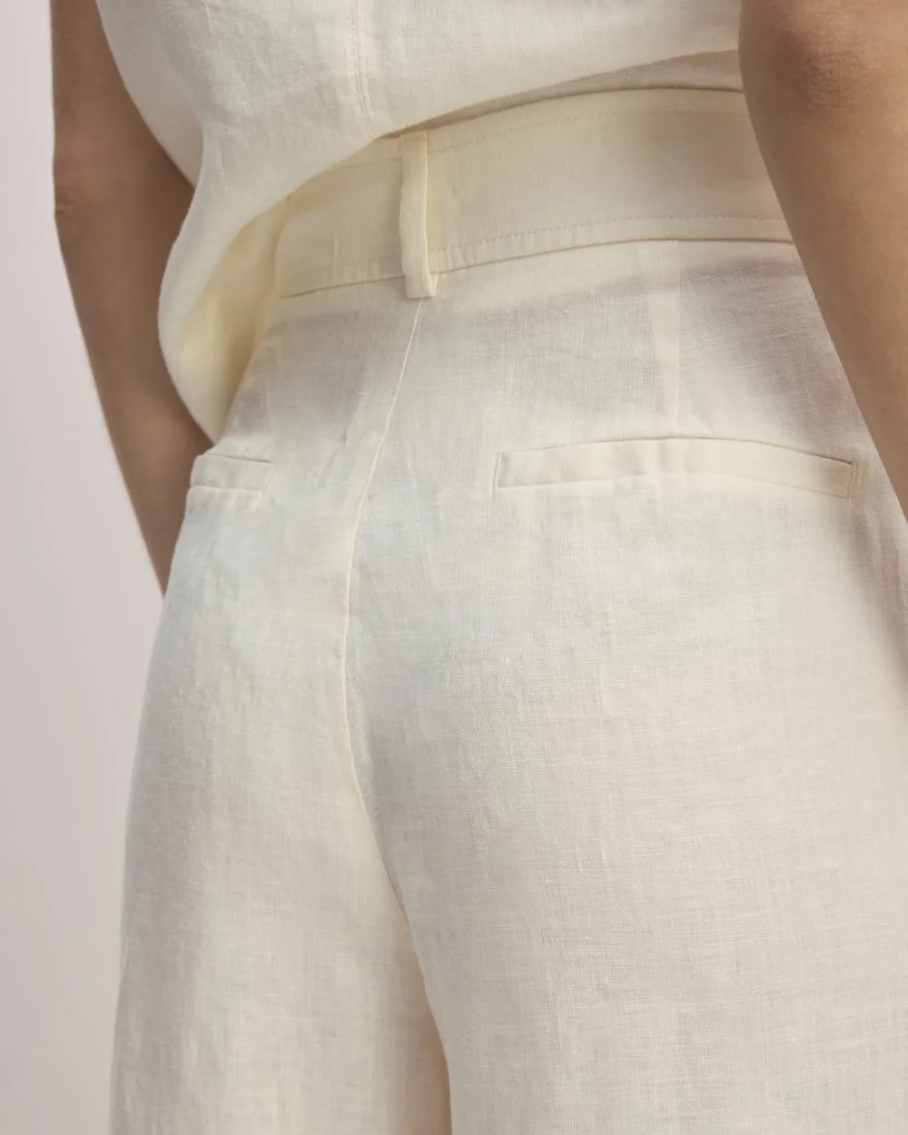 The Linen Way-High® Drape Pant  | Bone (4)