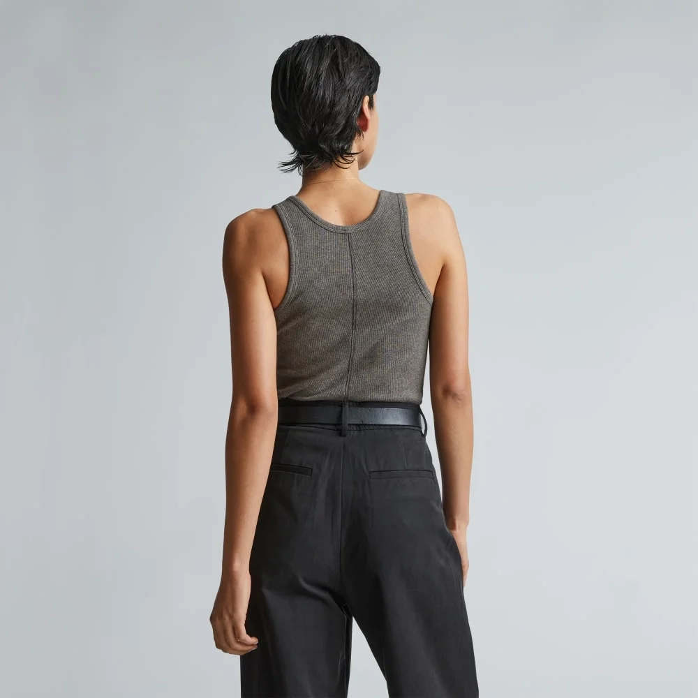 The Luxe Rib Tank | Heathered Fatigue (4)